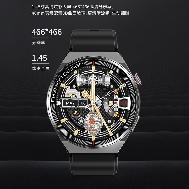 Cross-border overseas business smart call watch, Bluetooth call, high definition, three types of watch straps, bracelet, music, photo box details Picture