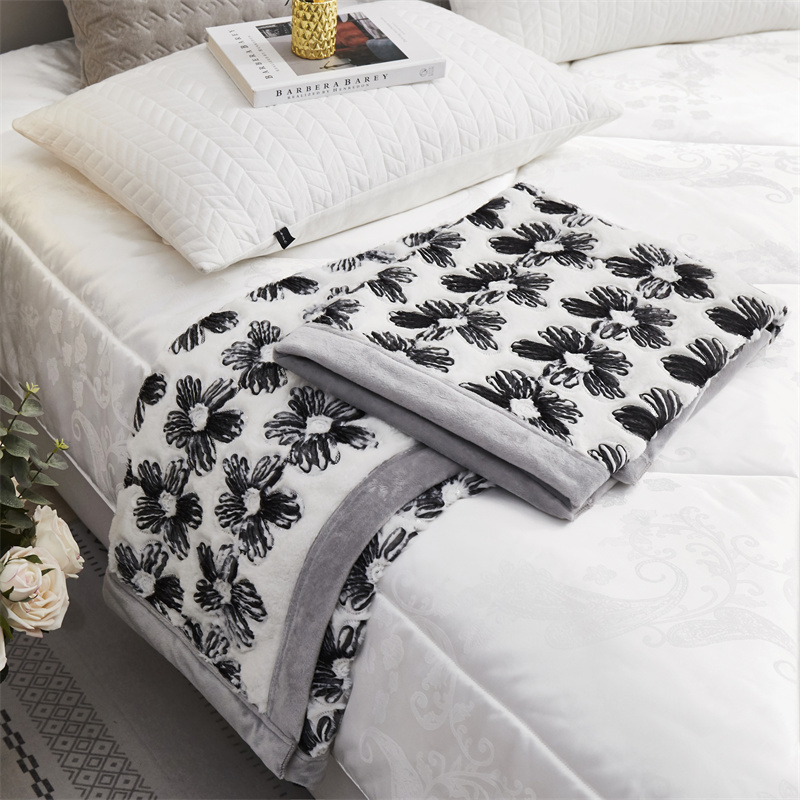 兔毛兔绒小兔毛工艺毛毯盖毯沙发巾床上用品工艺品被套专供外贸