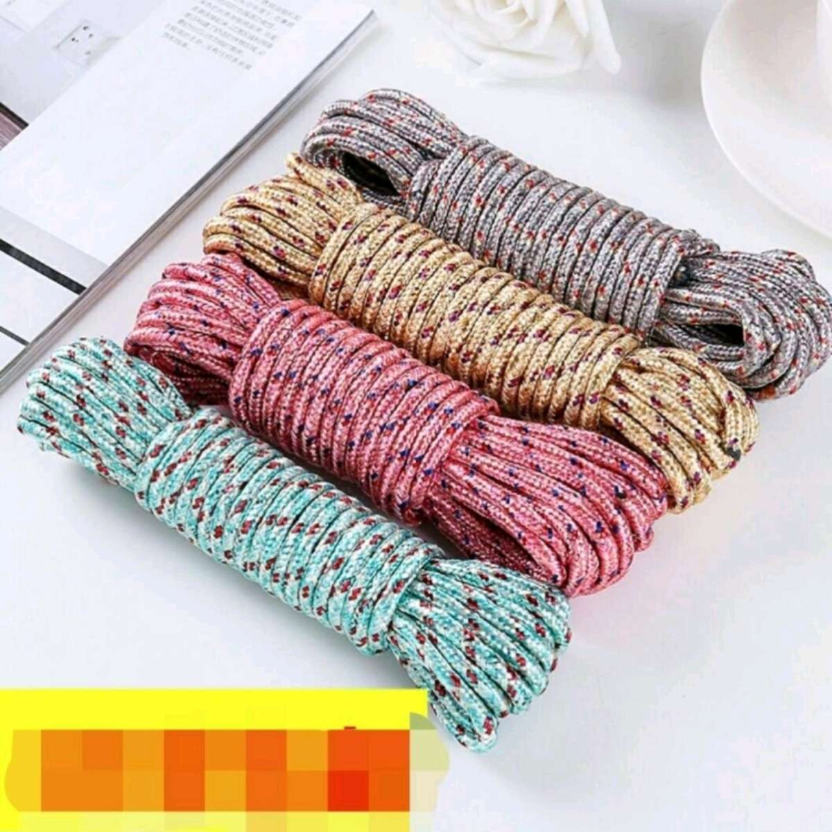 30-meter clothes-drying rope for drying quilts, wear-resistant woven nylon rope, a perfect clothes-drying tool, car packing rope, outdoor clothes-drying rope