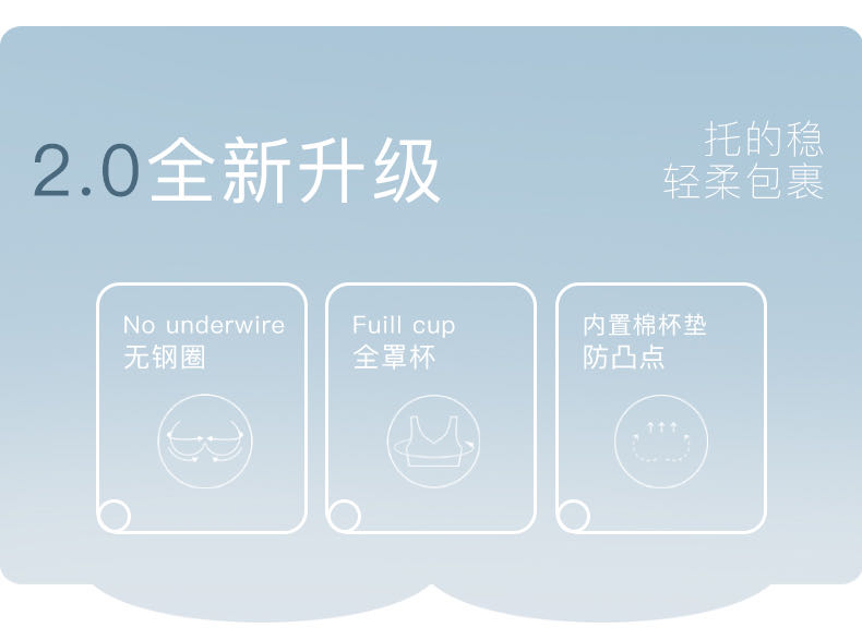无痕内衣女夏季薄款文胸抹胸大胸显小胸聚拢透气冰丝运动美背详情图8