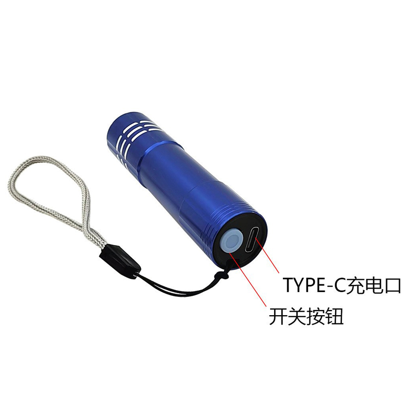 9502USB recargable aleación de aluminio mini antorcha portátil luz blanca pequeña linterna Specification image