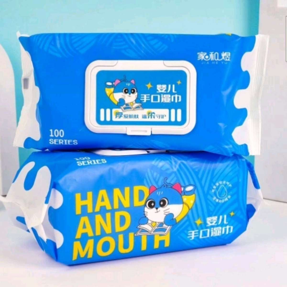 母婴口鼻嘴湿巾可擦皮肤旅行车载家居婴儿湿巾100张5522配料干净产品图