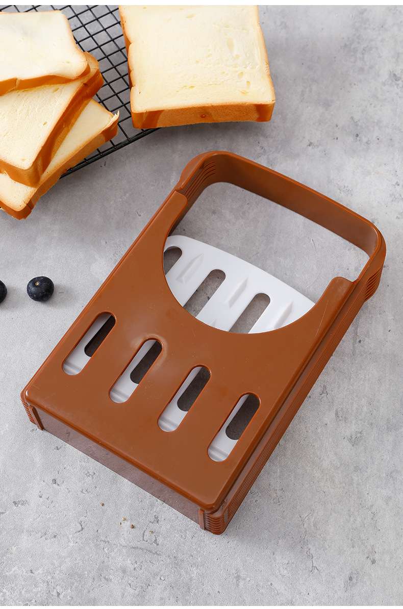 Bread slicer, toast slicer and divider, cutter, foldable slicing rack, household baking tools in stock details Picture