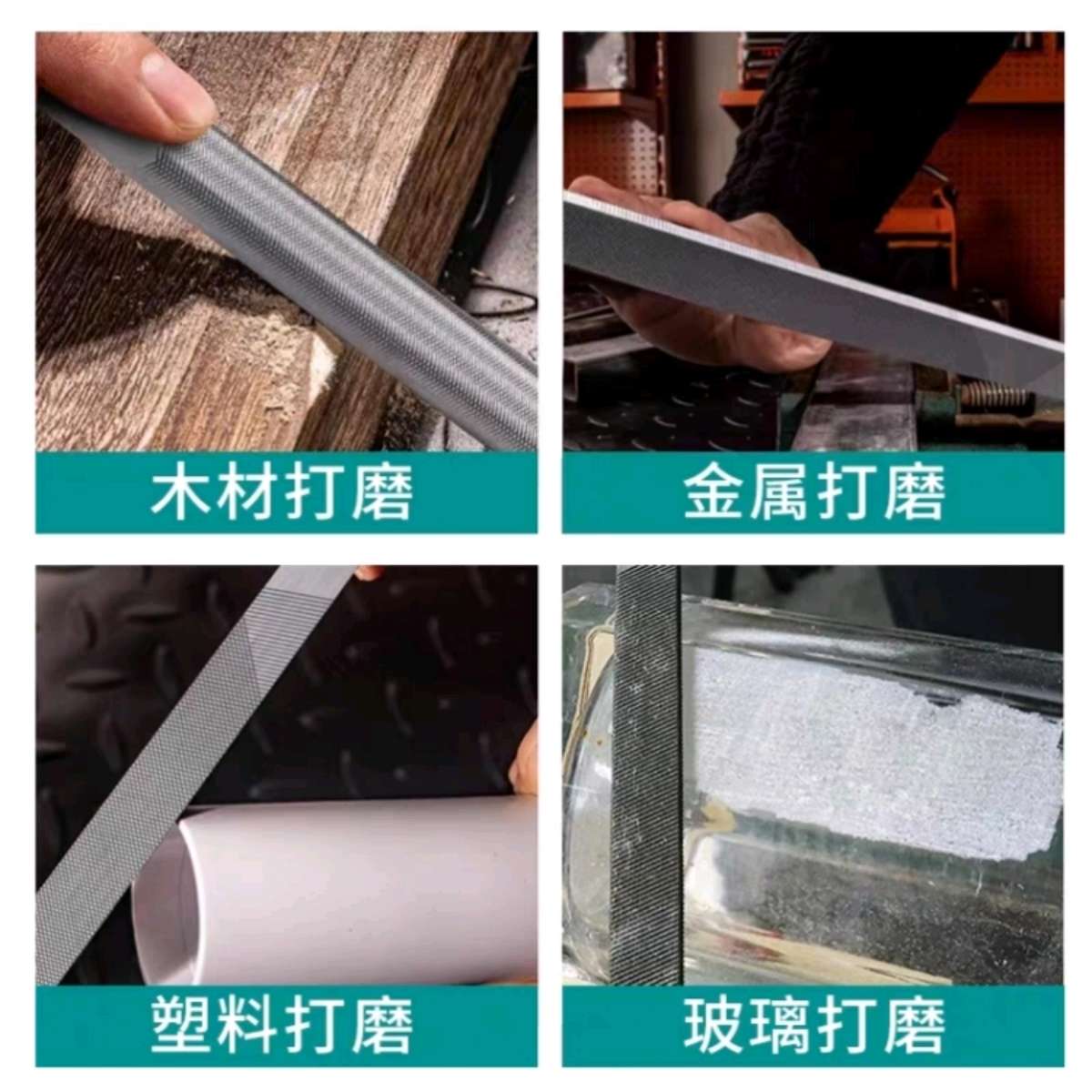 K-102 file, steel file, woodworking round, flat plate, triangular metal grinding tool, file, twist, misalignment, flat, semi-grinding, iron fitter details Picture