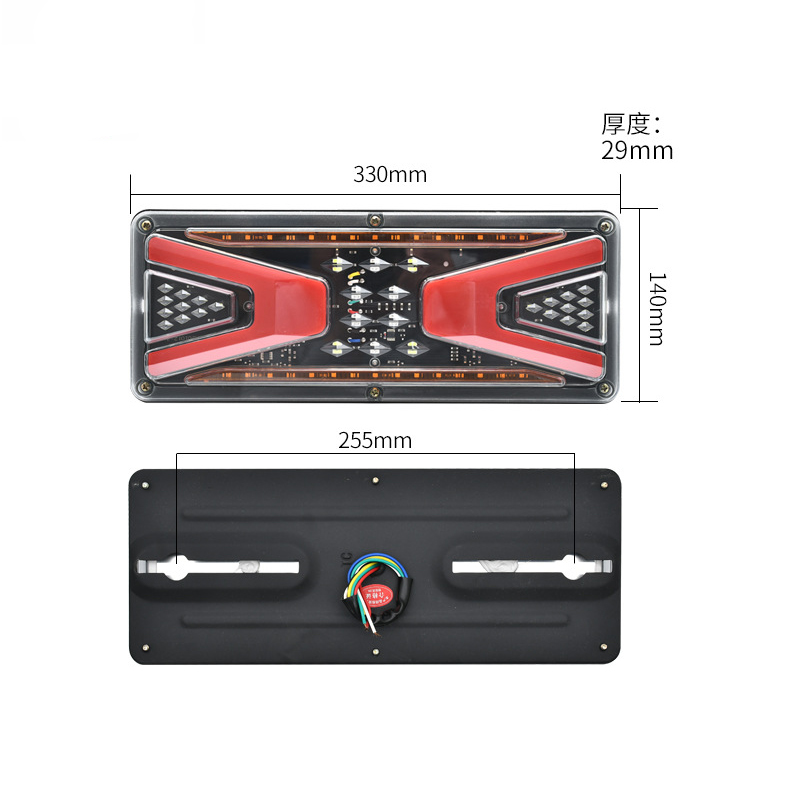Factory direct sale of diamond imposing taillights, universal 24VLED flow truck taillights, diamond model taillights, truck taillights Item Picture