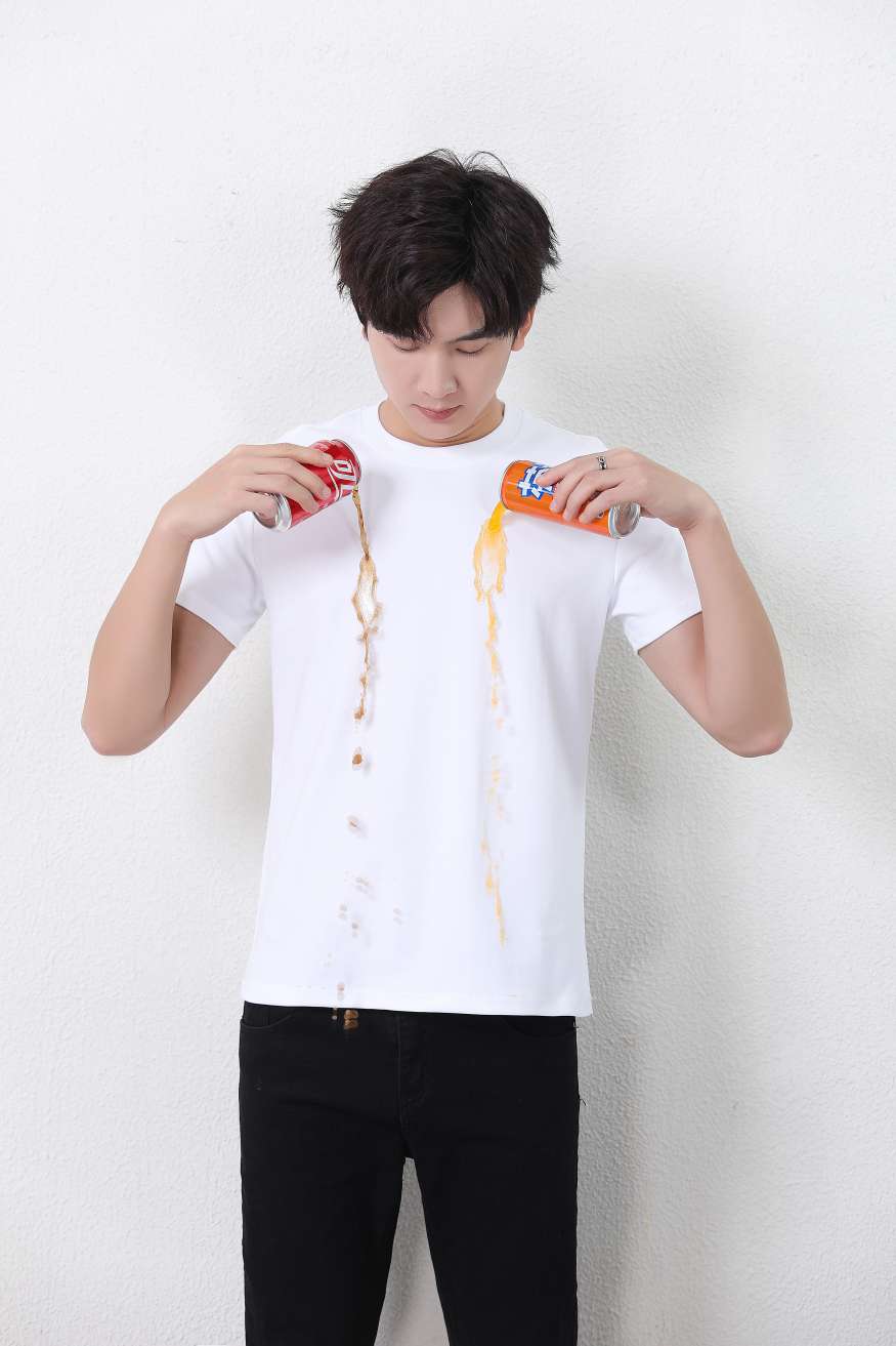 Three-proof lotus leaf technology waterproof, oil-proof and stain-proof short-sleeved advertising shirt, cultural shirt, men's casual wear, comfortable, breathable and fashionable new style detail image 4