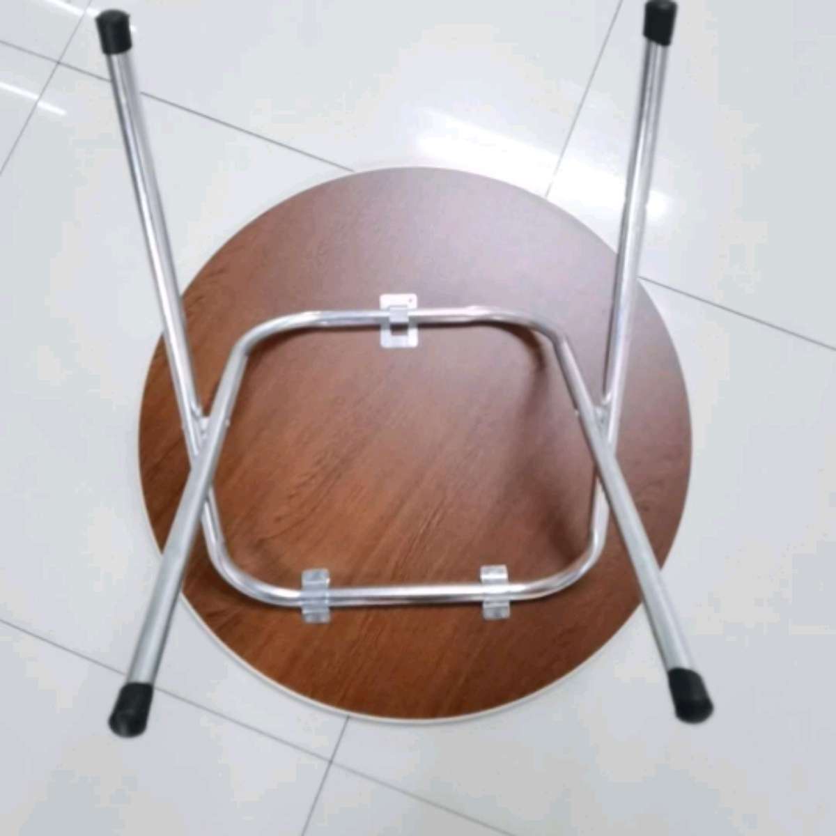 多功能折叠吃饭小饭桌简易圆形可吃饭桌子木头家用餐桌产品图