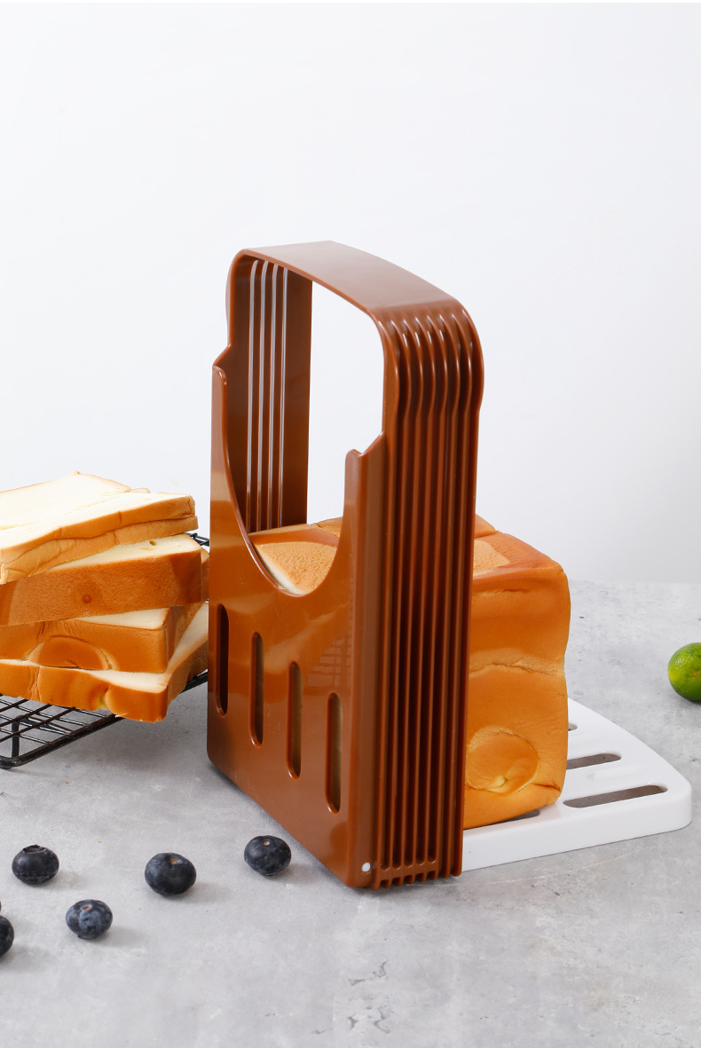 Bread slicer, toast slicer and divider, cutter, foldable slicing rack, household baking tools in stock Specification drawing