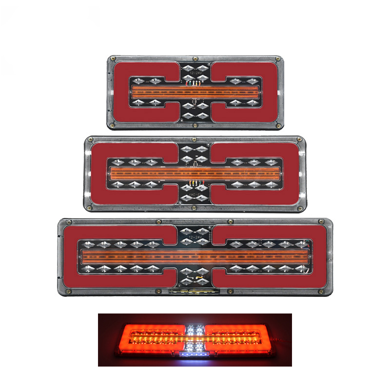 Factory direct sales of truck and truck lights wholesale 24V universal LED lights, steering flow truck taillights, truck taillights