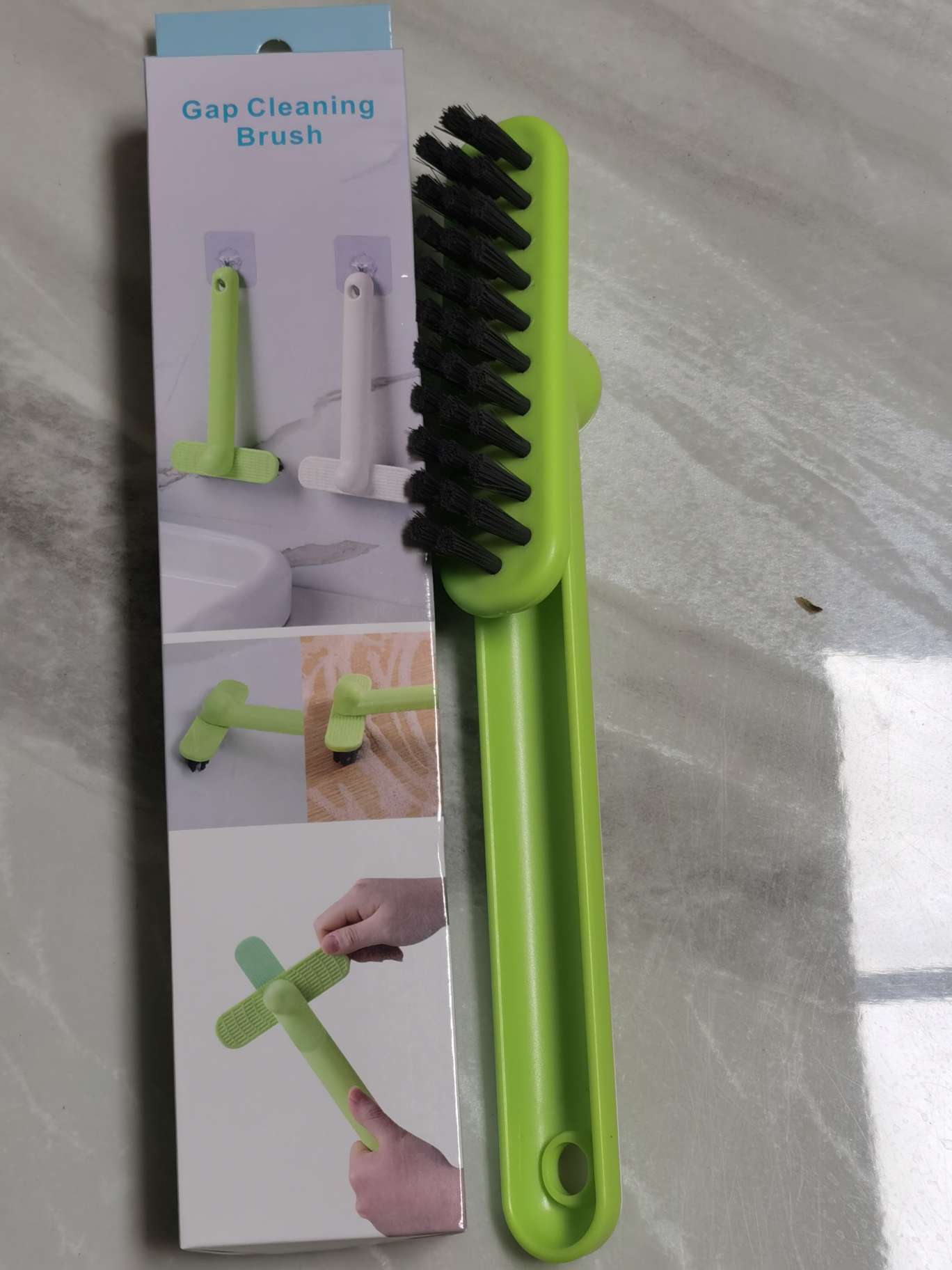Multi-functional rotating bathroom crevice brush, kitchen stove, bathroom without dead corners, hard bristle floor crevice cleaning brush, brush, brush, fan dust removal brush undefined