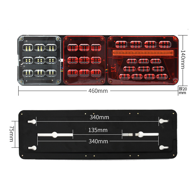 24VLED truck taillights, truck taillights, flowing strobe vehicle lights, tire lights, truck driving turn indication lights Application Scenario