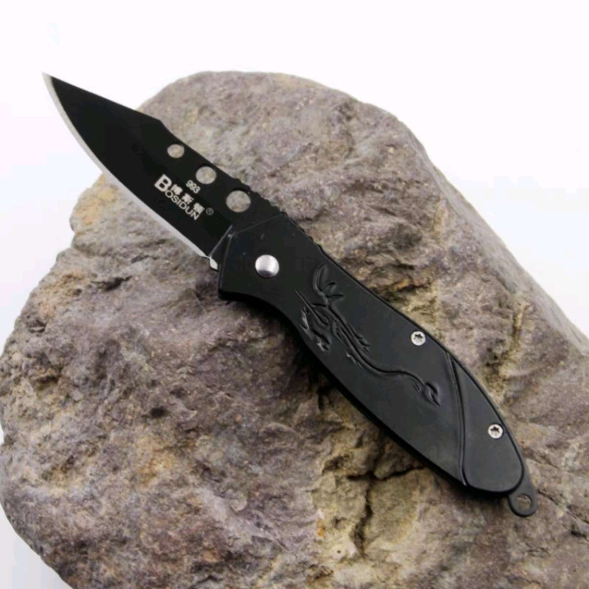 Boston two-piece survival knife, stainless steel knife, cutting knife, fruit knife, high-hardness folding knife Item Picture