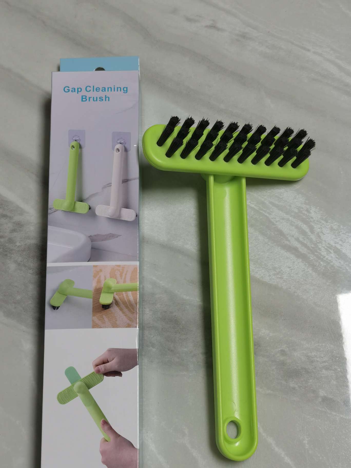 Multi-functional rotating bathroom crevice brush, kitchen stove, bathroom without dead corners, hard bristle floor crevice cleaning brush, brush, brush, fan dust removal brush details Picture