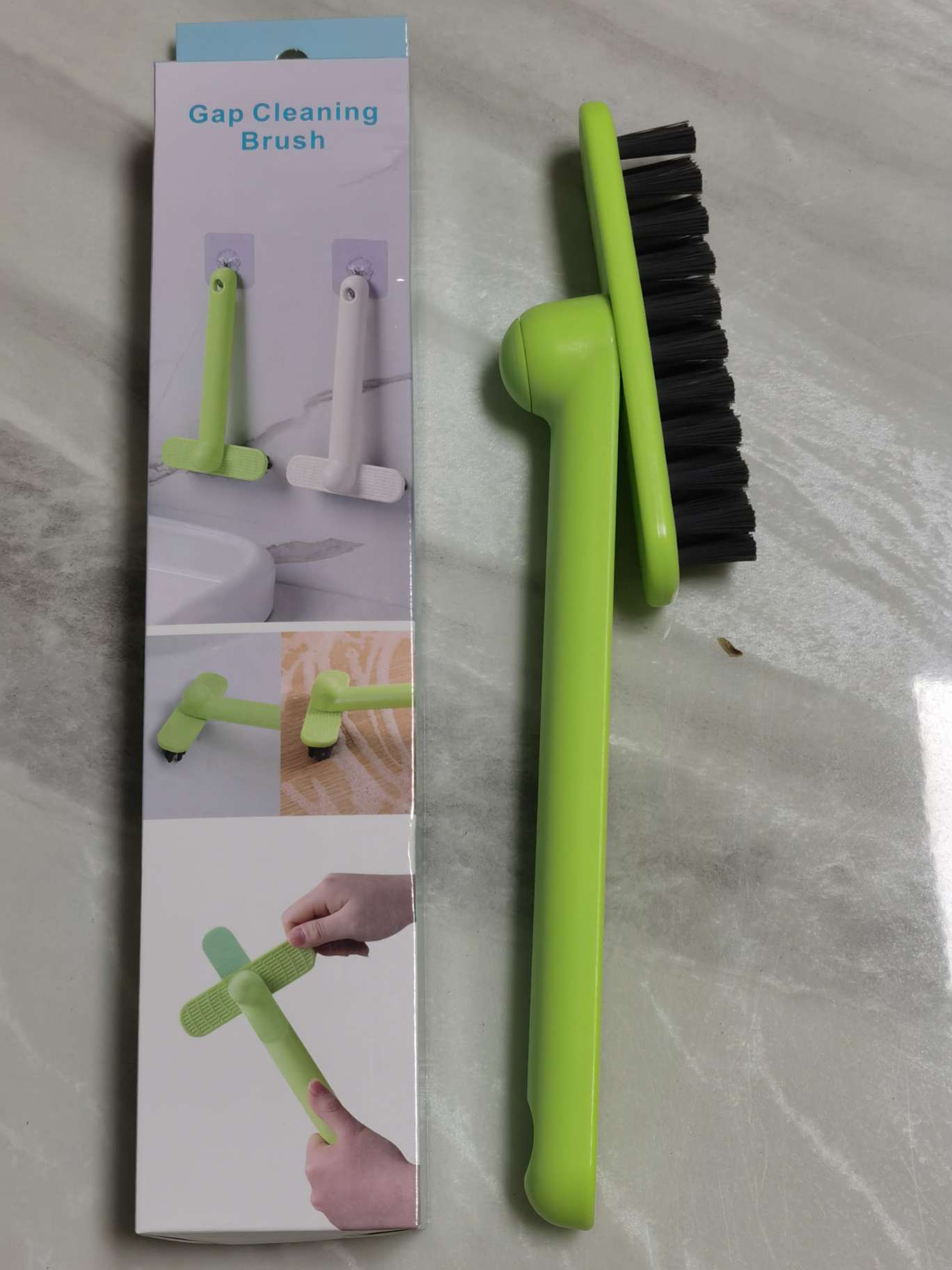 Multi-functional rotating bathroom crevice brush, kitchen stove, bathroom without dead corners, hard bristle floor crevice cleaning brush, brush, brush, fan dust removal brush undefined