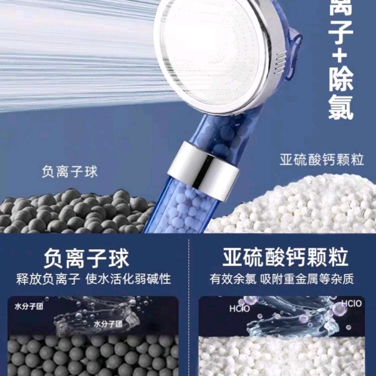 淋浴花洒喷头套装家用洗澡神器淋雨器沐浴花酒浴霸莲蓬头超强产品图