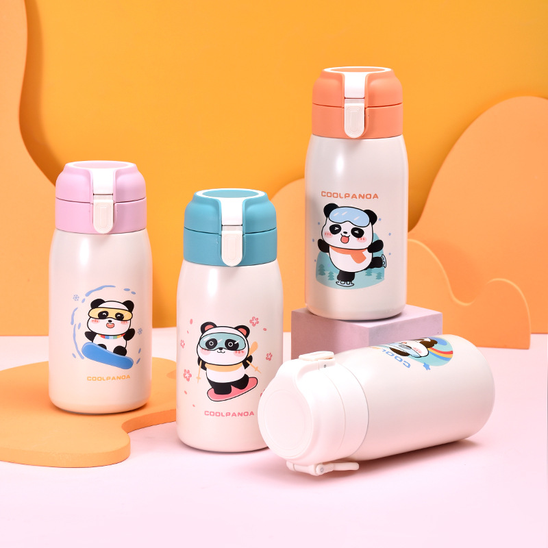 日用百货杯具系列 金属钛保温杯 水杯便携式 钛杯材质 保温效果好 轻便耐用杯子熊猫详情3