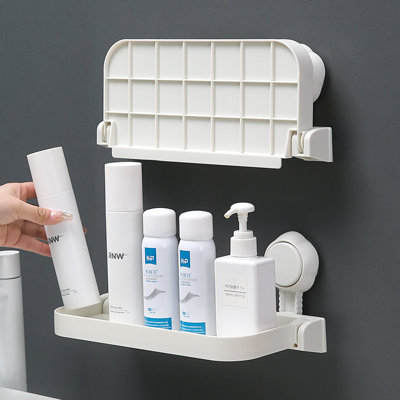 卫生间浴室沥水置物架免打孔厨房客厅墙上壁挂床头收纳折叠
