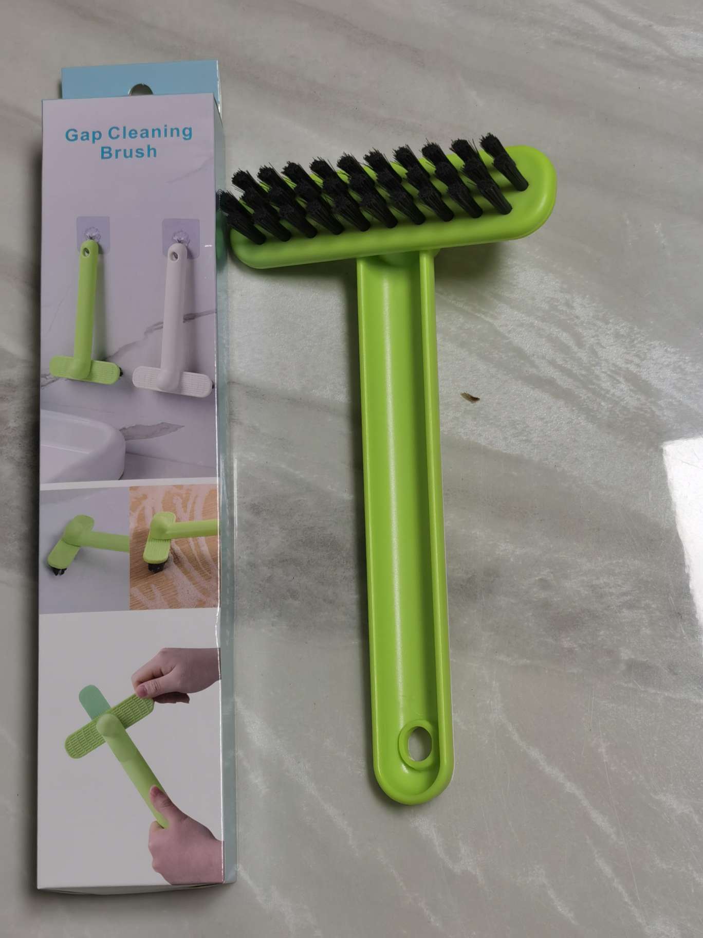 Multi-functional rotating bathroom crevice brush, kitchen stove, bathroom without dead corners, hard bristle floor crevice cleaning brush, brush, brush, fan dust removal brush undefined
