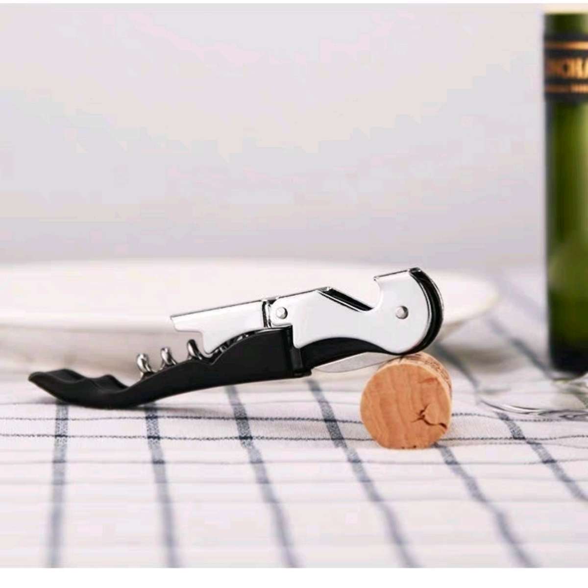 Bottle opener, folding knife, flat-mouth cutter, bevel cutter, key pendant, five-piece set details Picture