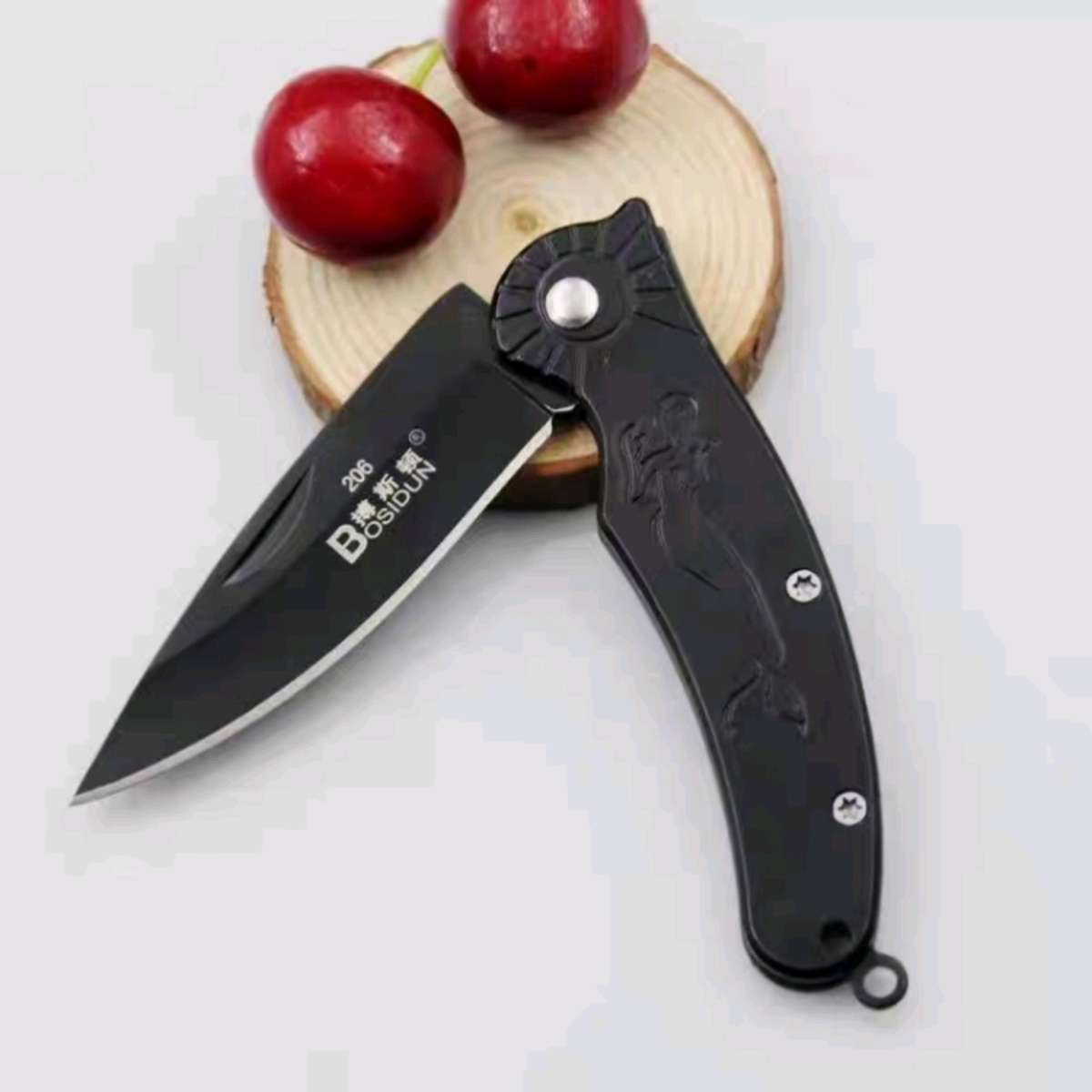 Boston two-piece survival knife, stainless steel knife, cutting knife, fruit knife, high-hardness folding knife Specification image