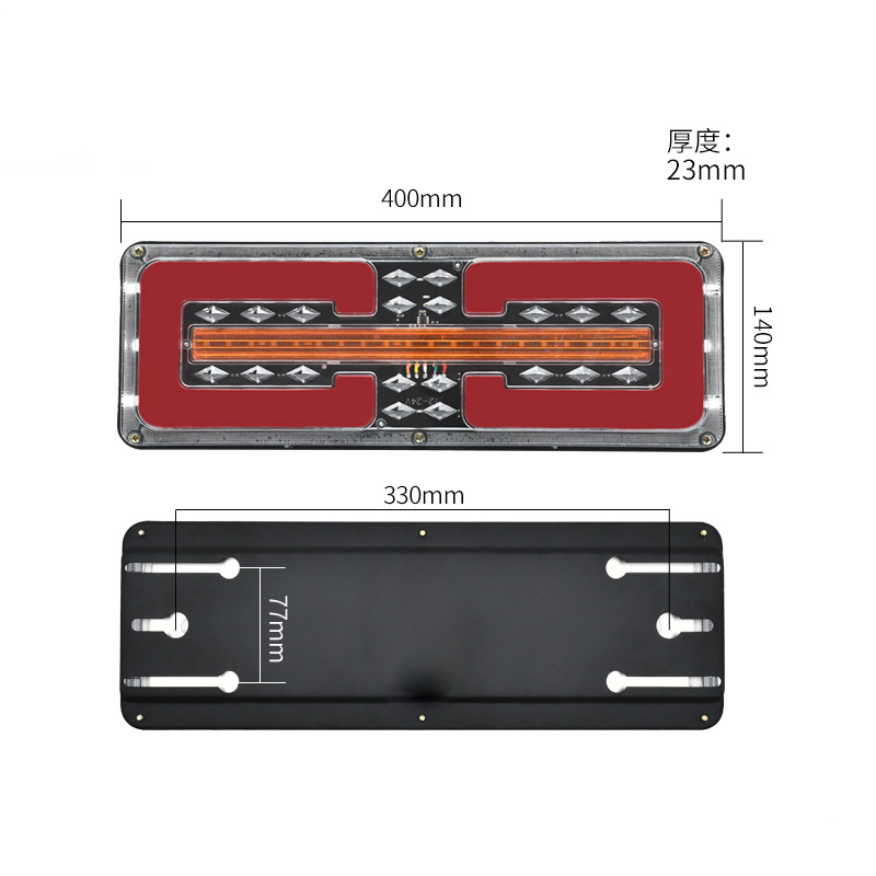 Factory direct sales, wholesale of 24V general LED lights, turning flow, truck taillights, and truck taillights Application Scenario