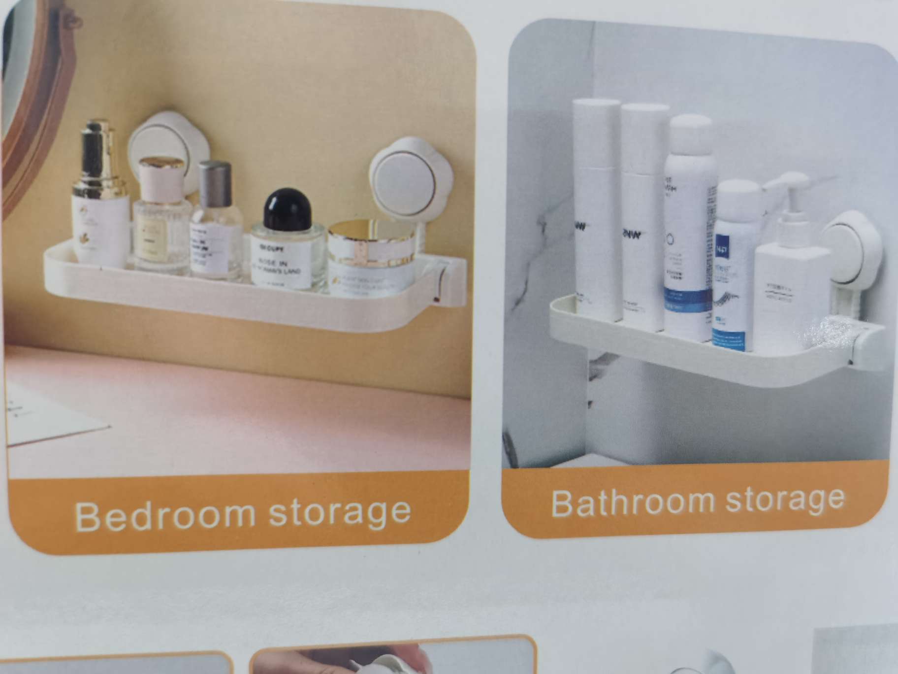 Bathroom and toilet draining storage rack, no need to drill holes, kitchen and living room wall-mounted, bedside storage and folding undefined
