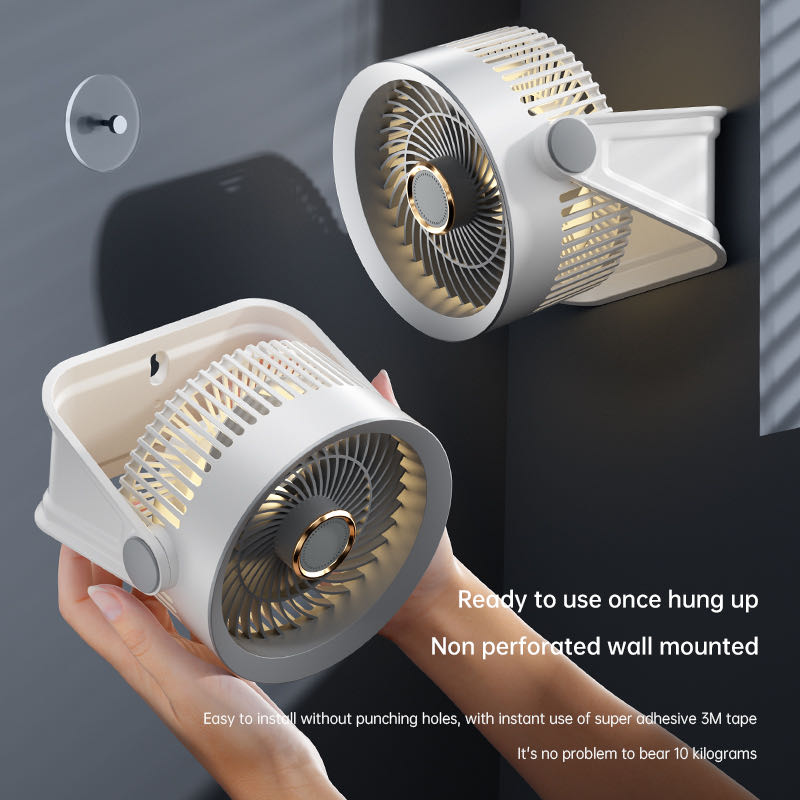 Desktop wall-mounted fan, brushless motor, circulating horn fan blade Item Picture