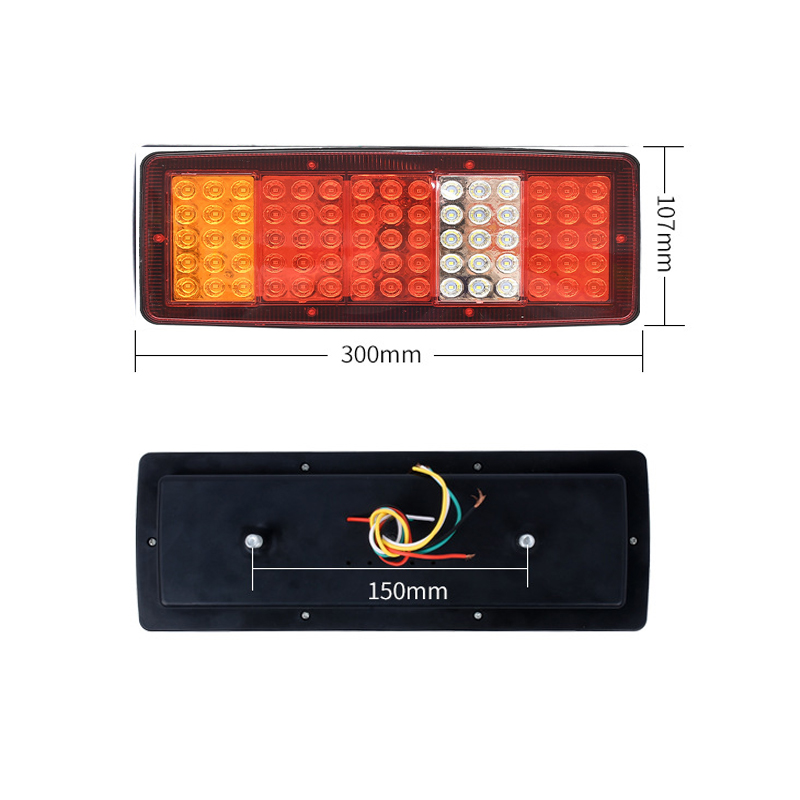 24VLED general truck taillight, truck taillight assembly, truck large vehicle electronic rear light and width indicator light factory direct sales Item Picture