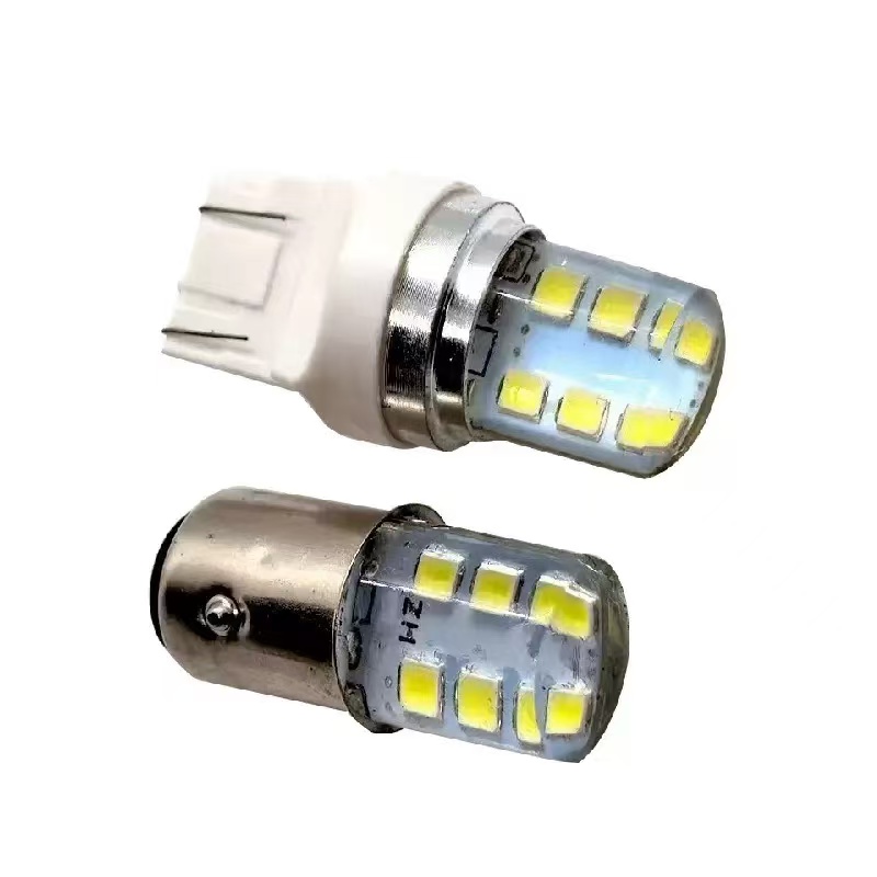 Automotive LED lights, brake lights, 1157 rubber lights, flashing lights, red and white lights, 24SMD high-brightness taillights, turn signals details Picture