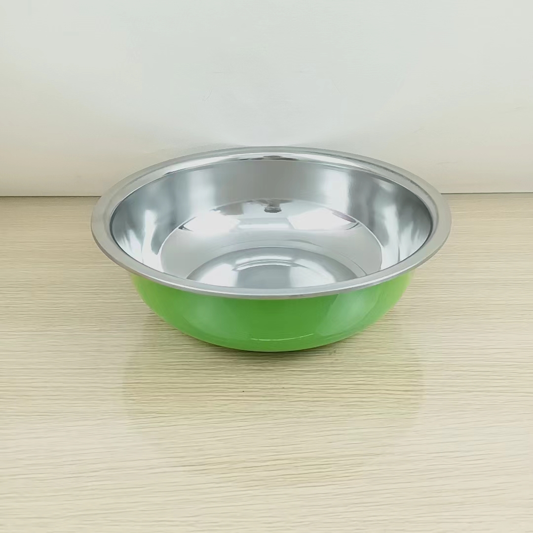 DF68852套装彩色不锈钢盆子加深厚大汤盆调料缸洗菜盆彩色打蛋盆DF TRADING HOUSE详情图3