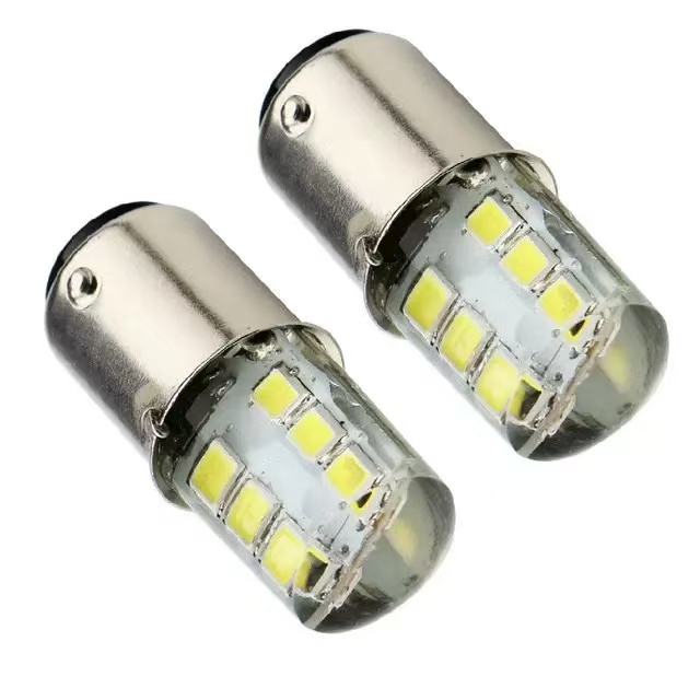 Automotive LED lights, brake lights, 1157 rubber lights, flashing lights, red and white lights, 24SMD high-brightness taillights, turn signals pic 1