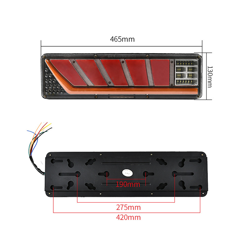 Factory direct sales of 24VLED light guide for general trucks, flow trailer, truck taillights, truck side lights and brake lights details Picture