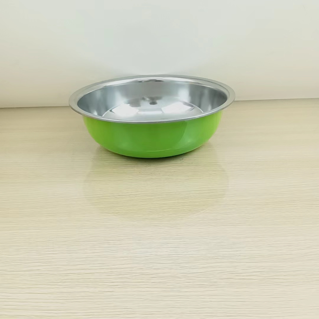 DF68852套装彩色不锈钢盆子加深厚大汤盆调料缸洗菜盆彩色打蛋盆DF TRADING HOUSE详情图5