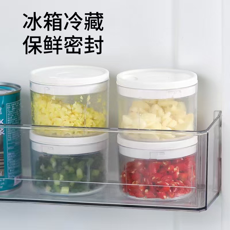Plastic sealed cans, kitchen rotating food storage boxes, grain and cereal storage boxes, household food transparent circular storage cans, food storage boxes details Picture