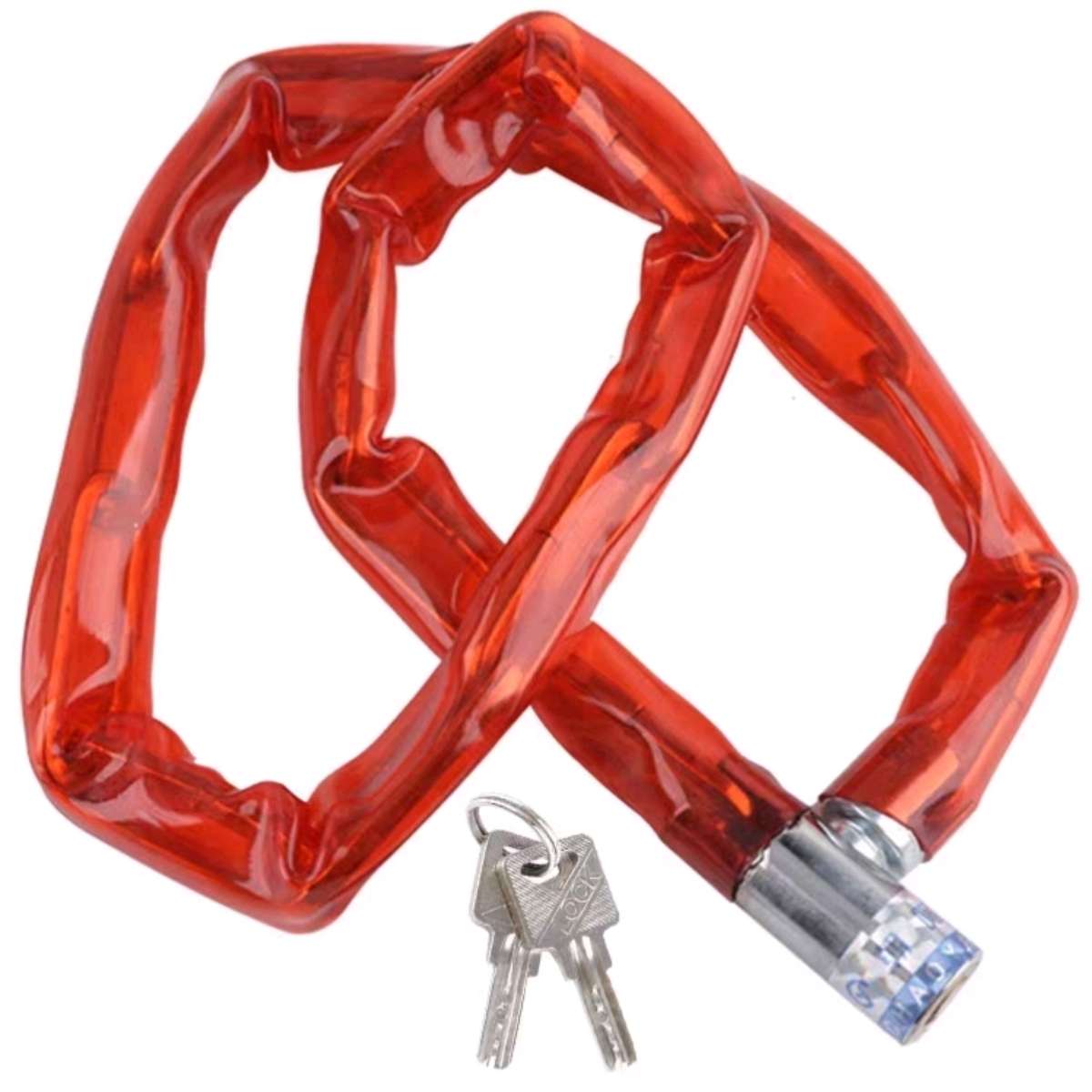 Chain lock, copper core covered chain, chain lock, leather case lock, waterproof and anti-theft lock, motorcycle lock, electric vehicle lock Specification image