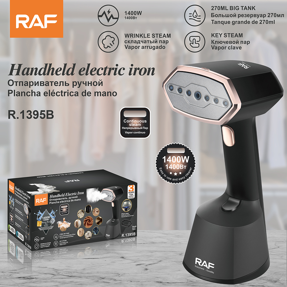 RAF European standard handheld steam ironing machine, wet and dry iron, portable household small folding electric iron for ironing clothes full figure