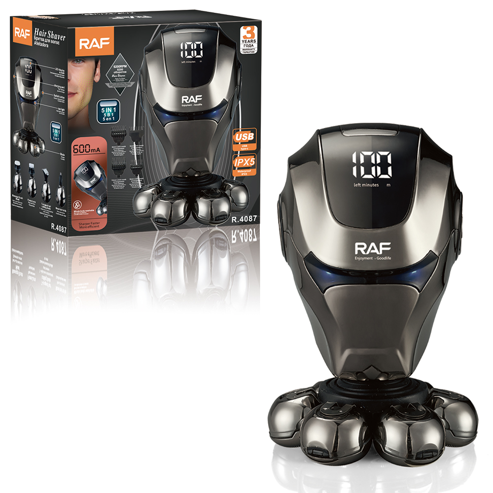 RAF Cross-border multi-functional electric shaver, men's hair-cutting electric shaver, beard shaver, shaving razor, bald head machine details Picture
