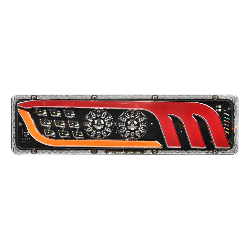 Factory direct sales of LED electronic taillights, truck rear turn brake lights, F-type wing taillights, 24V universal rear taillights for trucks Item Picture