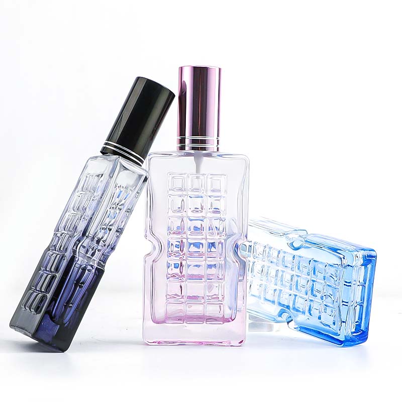 Crystal white transparent glass perfume bottle, 30ml screw-cap perfume, portioned bottles. details Picture