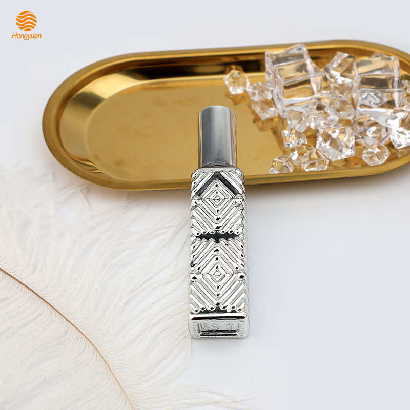12ml square rhombic patterned transparent glass perfume bottles, spray bottles, cosmetic packaging empty bottles, portable sample bottles in stock pic 7
