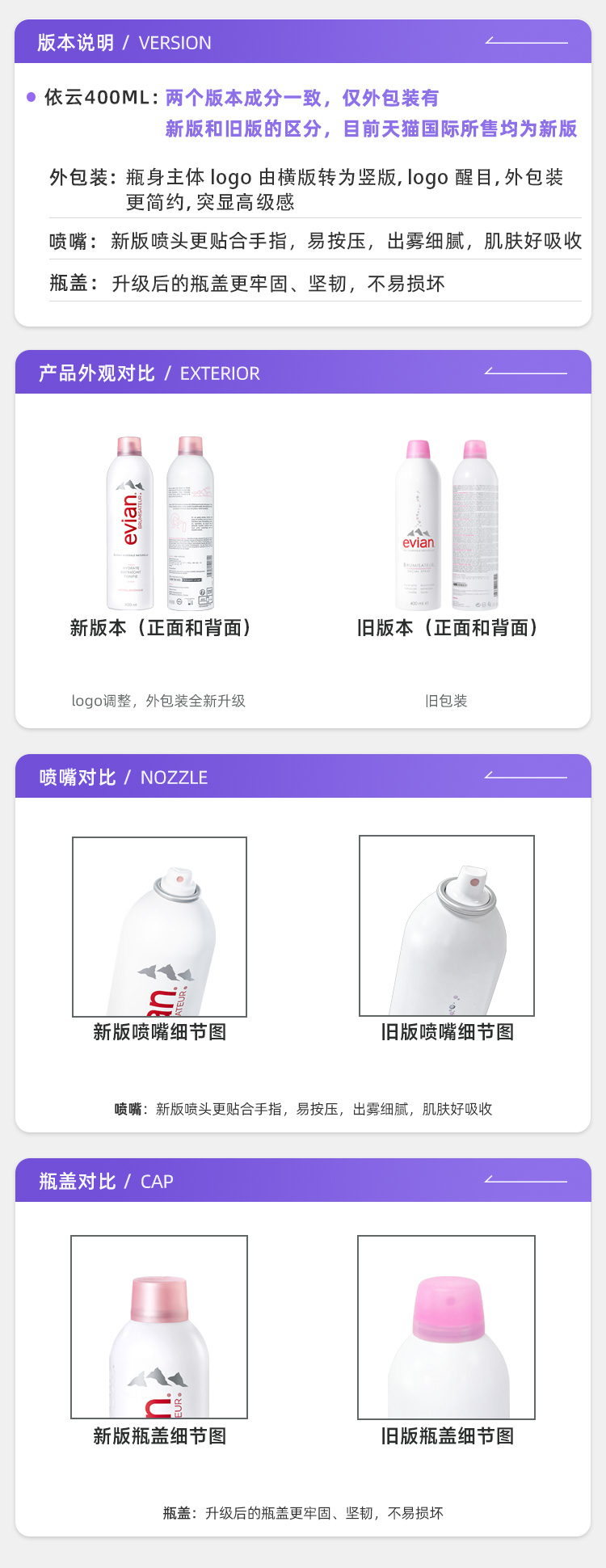 包邮！法国依云天然矿泉水喷雾300ml适瑞美进口护肤美妆化妆品详情10