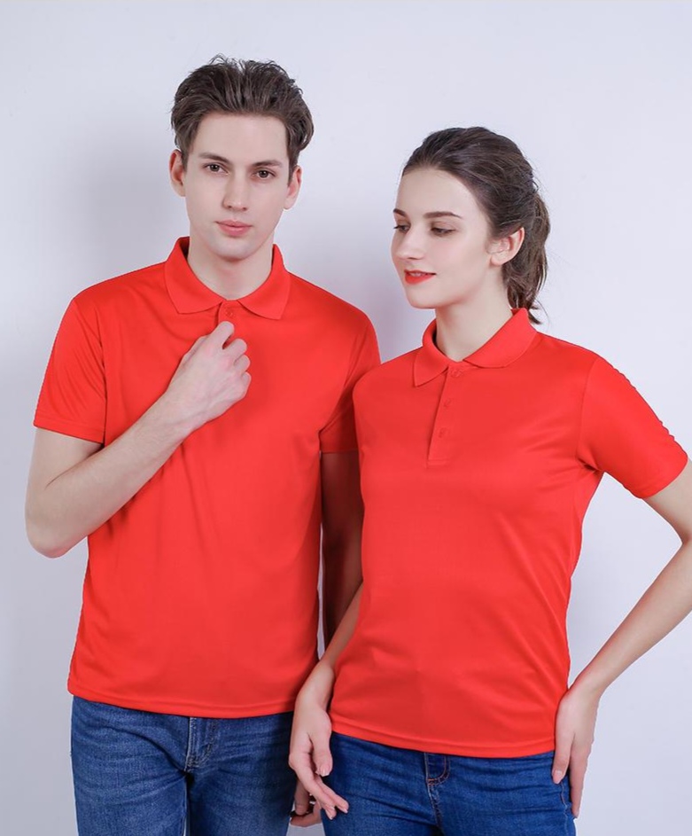Jacquard collar quick-drying lapel polo shirt for both men and women, new fashionable, casual, comfortable and breathable advertising shirt T-shirt Specification image