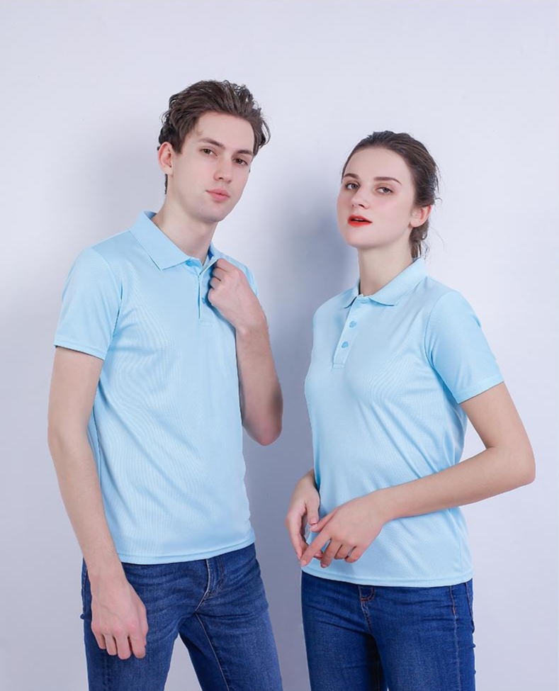 Jacquard collar quick-drying lapel polo shirt for both men and women, new fashionable, casual, comfortable and breathable advertising shirt T-shirt