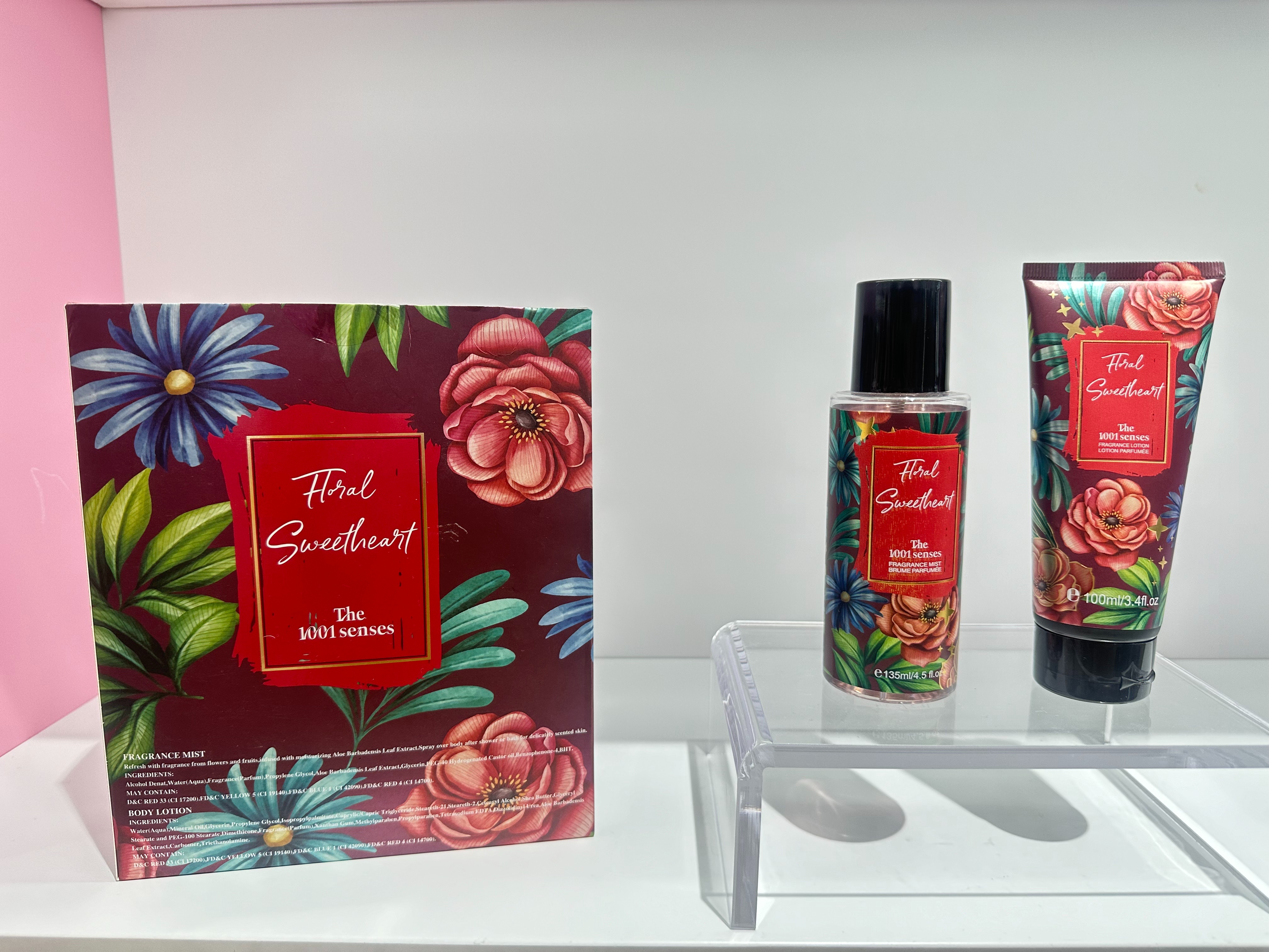 优雅女士135ml香氛喷雾100ml身体乳两件套花香香水套装中东非洲热销Perfume工厂直销