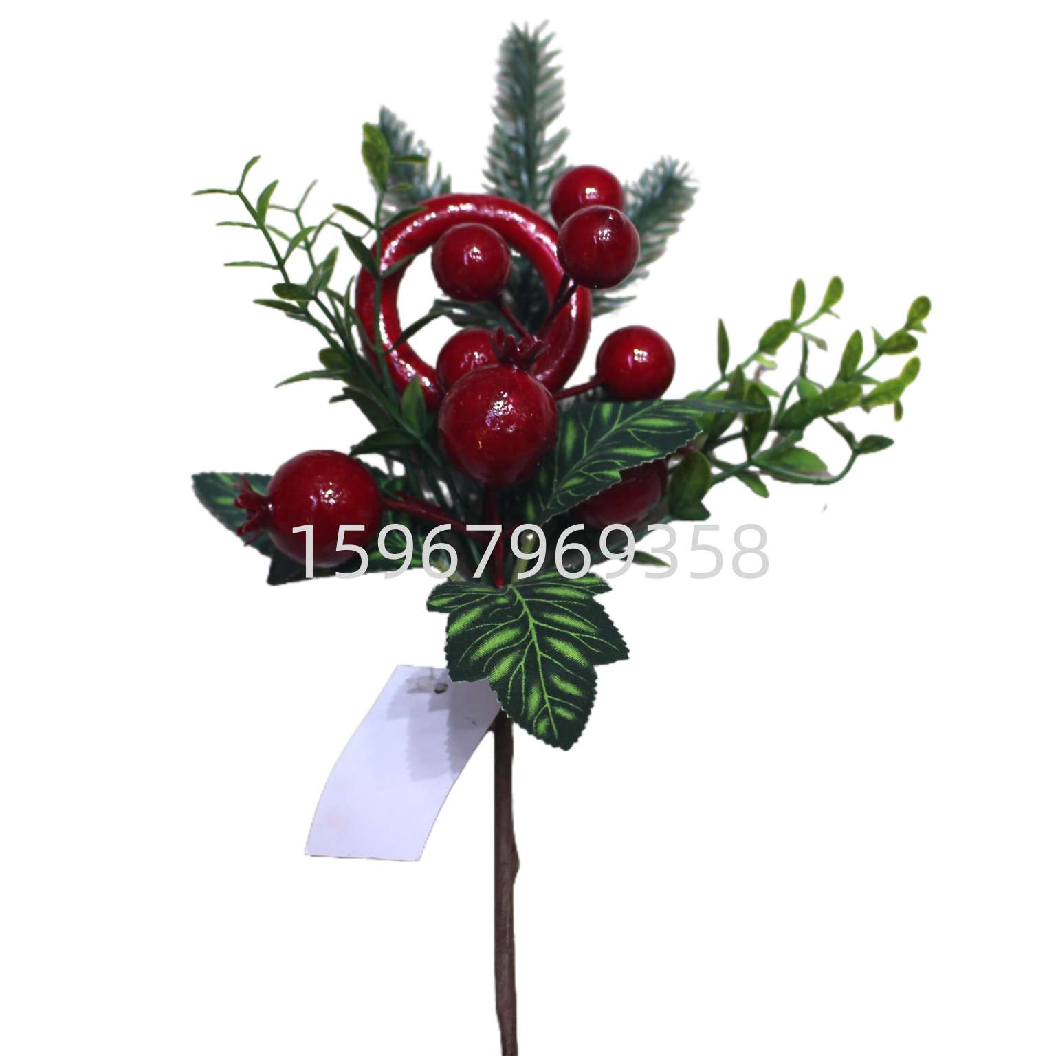 Office cultural decoration Christmas cuttings, simulated garden plant accessories, Christmas wreaths, essential items for enhancing the festive atmosphere