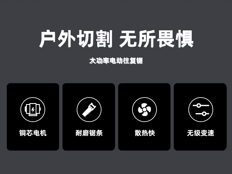 电锯伐木锯家用大功率便捷式小型手持电动木工多功能切割锯木头锯详情2