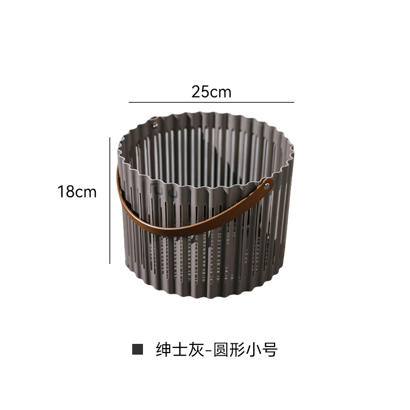 S41-9185 plastic woven basket, picnic small hand-held vegetable frame, fruit storage basket, new retro desktop storage basket detail image 14
