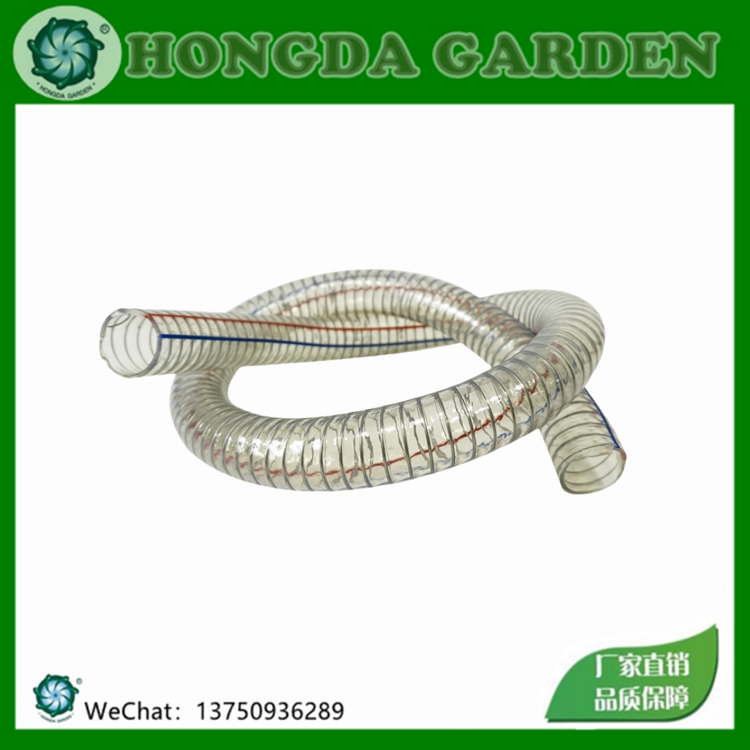 خرطوم فولاذية من طراز PVC مزود بأنبوب بلاستيكي -15126Hongda Barding Bark مزوَّد بسماكة مجاري مجاري معمر
