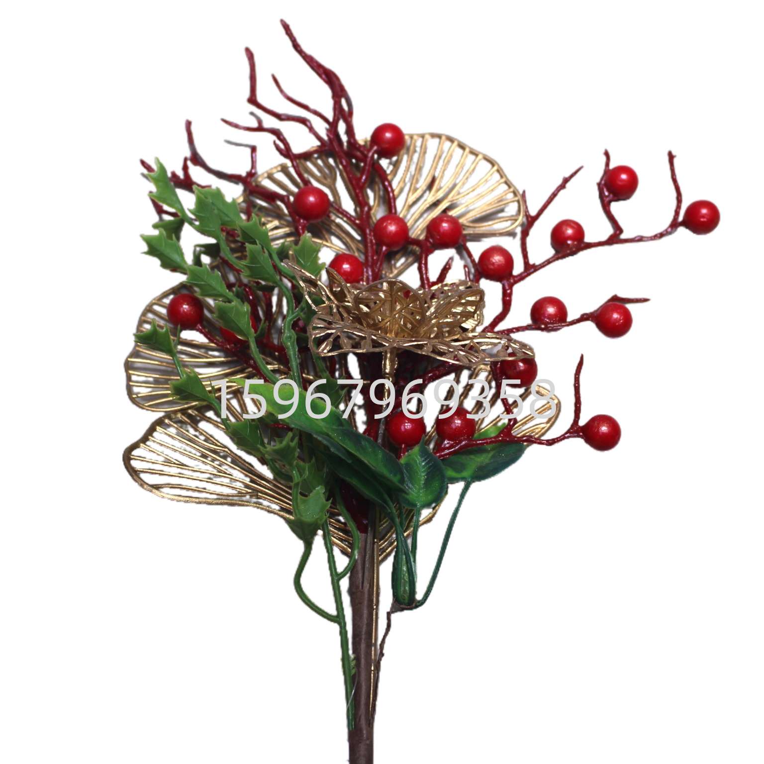 Christmas cuttings, office culture, Christmas supplies, Christmas decoration sets, Christmas balls, plush pendants, Christmas red fruit accessories, joyous Christmas atmosphere decoration
