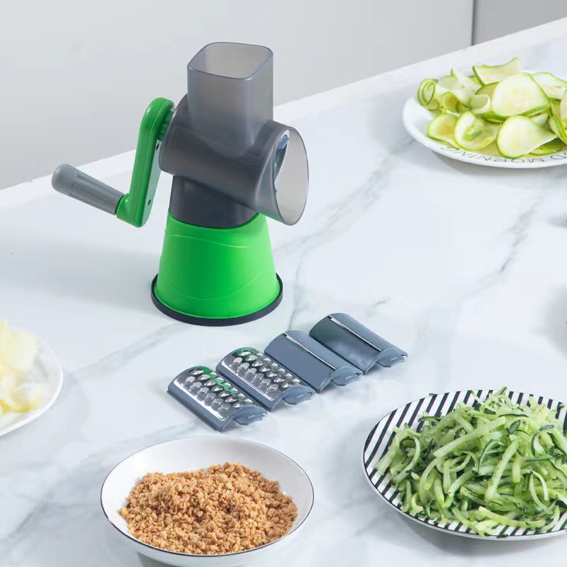 旋风滚筒切菜机 多功能切菜器 切丝切片器 手摇擦丝磨粉厨房神器 切丝器丝厨房神器详情图7